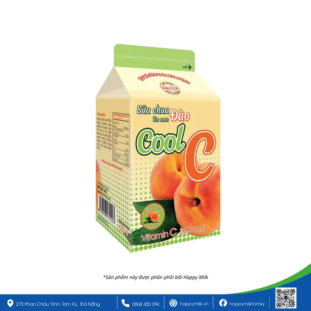 Cool C peach yogurt drink 450ml